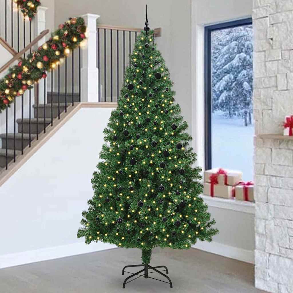 Vidaxx albero di Natale artificiale verde 240 cm PVC, acciaio e plastica