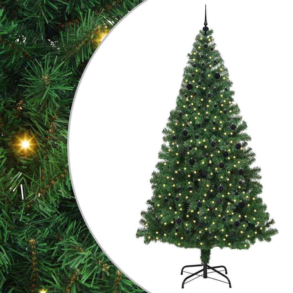 Vidaxx albero di Natale artificiale verde 240 cm PVC, acciaio e plastica