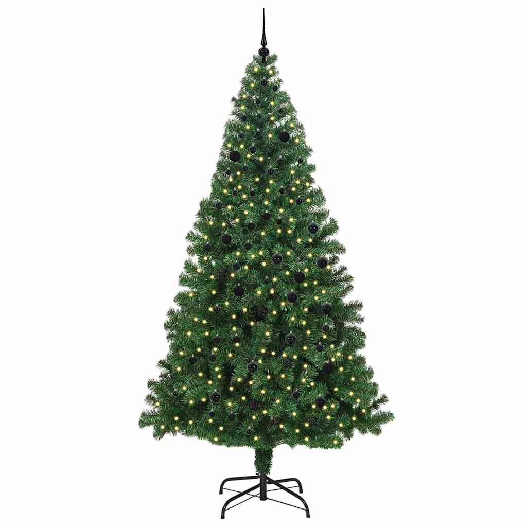 Vidaxx albero di Natale artificiale verde 240 cm PVC, acciaio e plastica