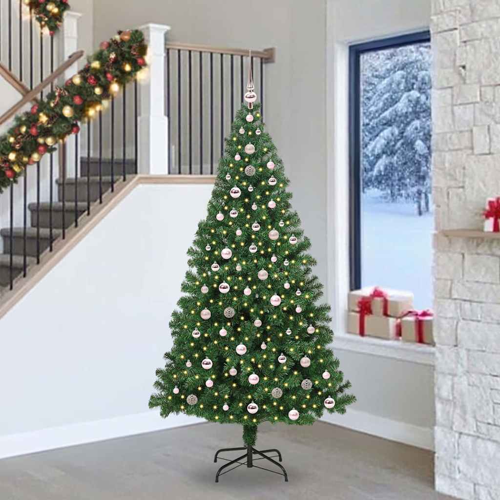 Vidaxx albero di Natale artificiale verde 240 cm PVC, acciaio e plastica