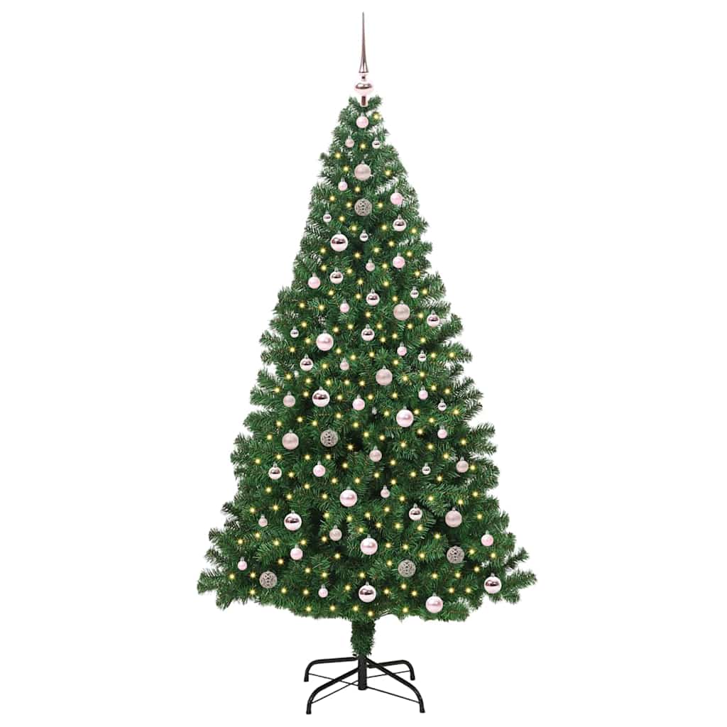 Vidaxx albero di Natale artificiale verde 240 cm PVC, acciaio e plastica