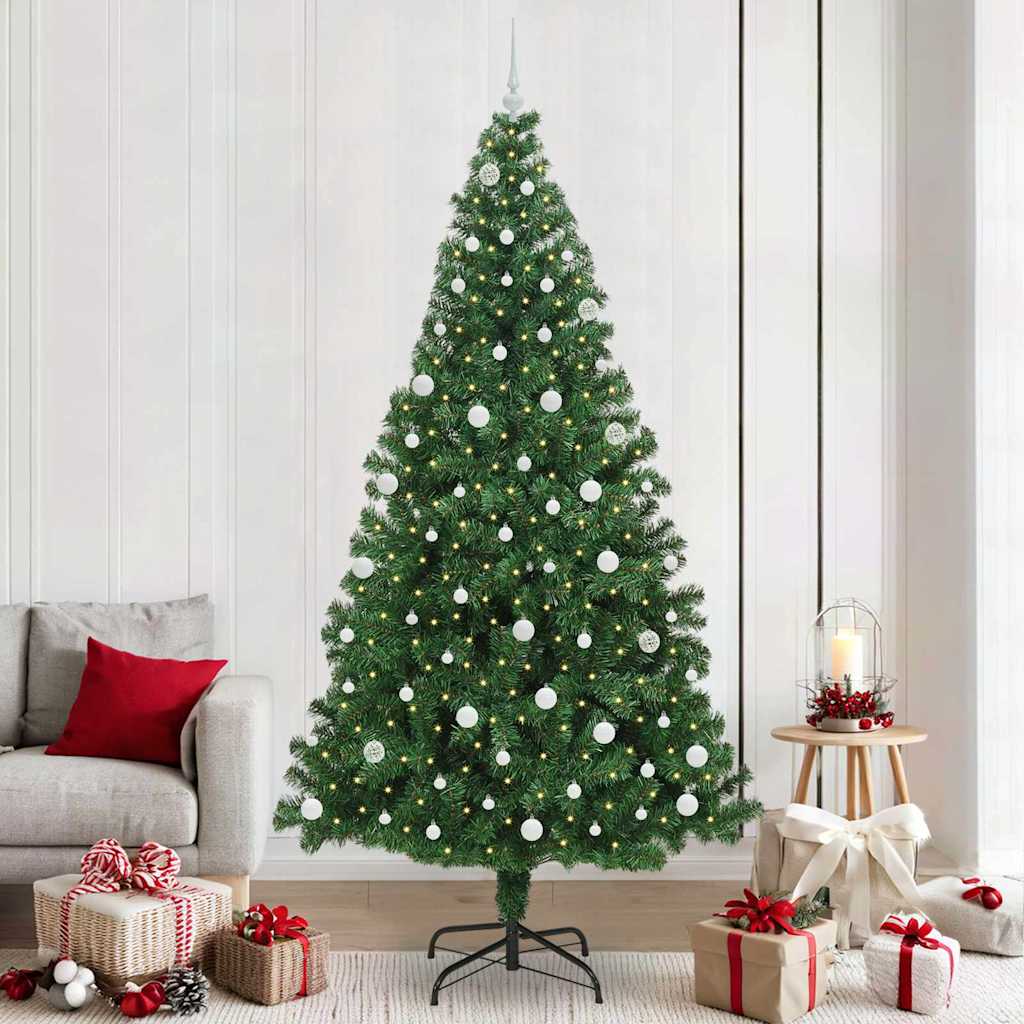 Vidaxx albero di Natale artificiale verde 240 cm PVC, acciaio e plastica