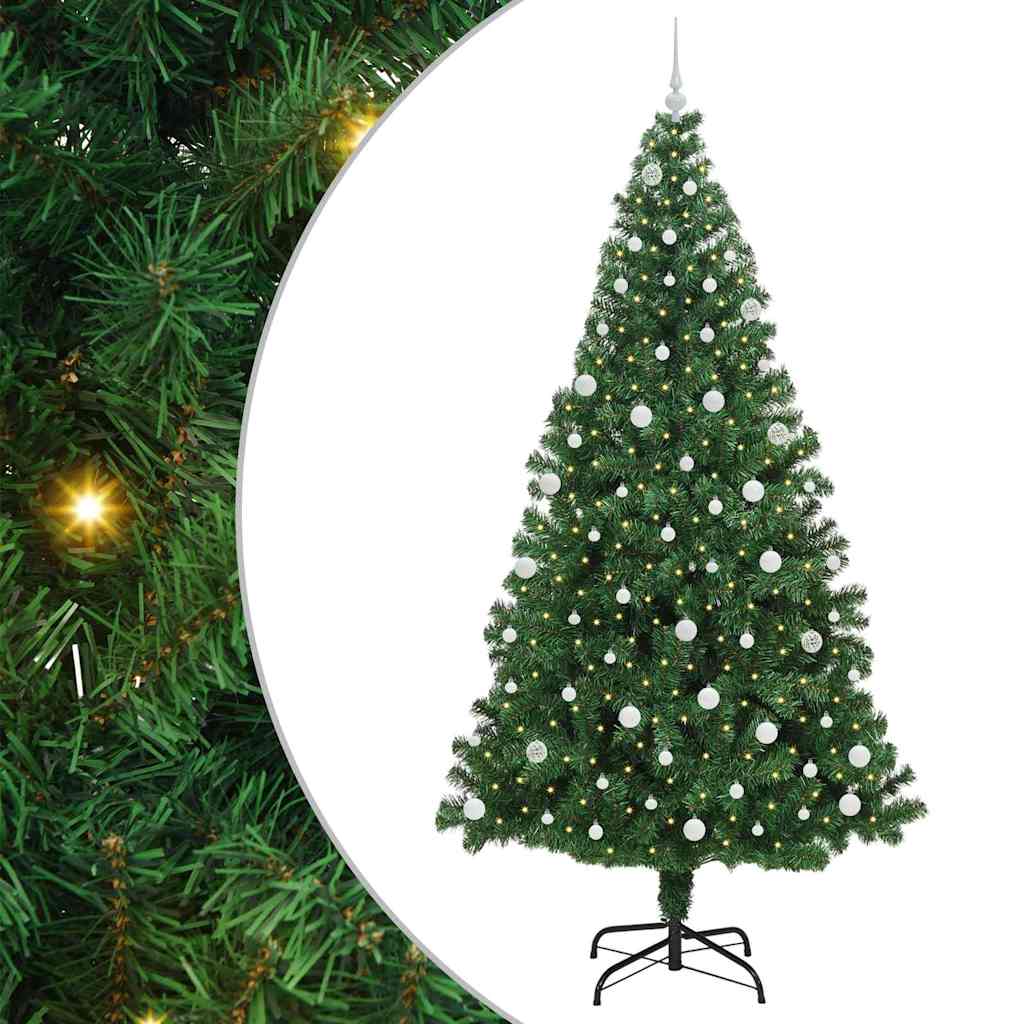 Vidaxx albero di Natale artificiale verde 240 cm PVC, acciaio e plastica