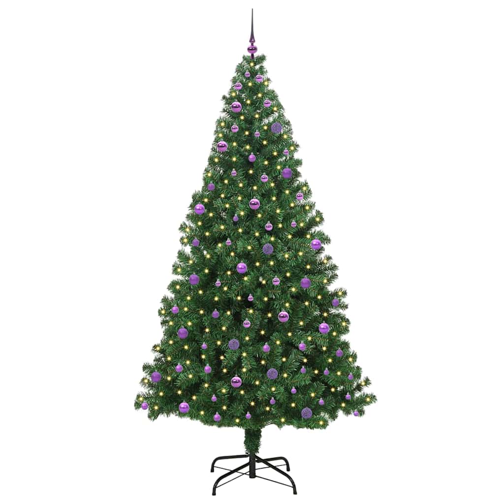Vidaxx albero di Natale artificiale verde 240 cm PVC, acciaio e plastica
