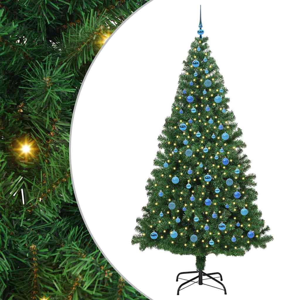 Vidaxx albero di Natale artificiale verde 240 cm PVC, acciaio e plastica