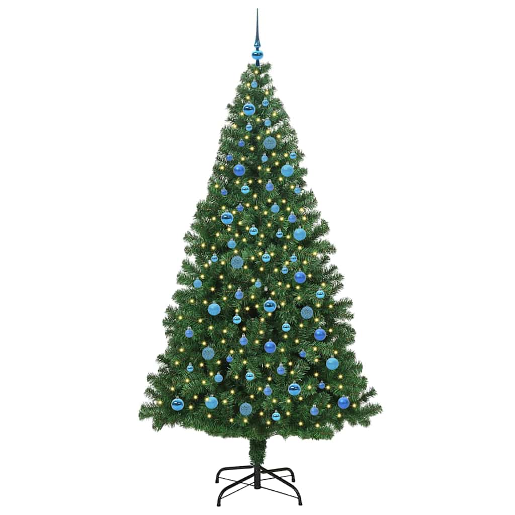 Vidaxx albero di Natale artificiale verde 240 cm PVC, acciaio e plastica