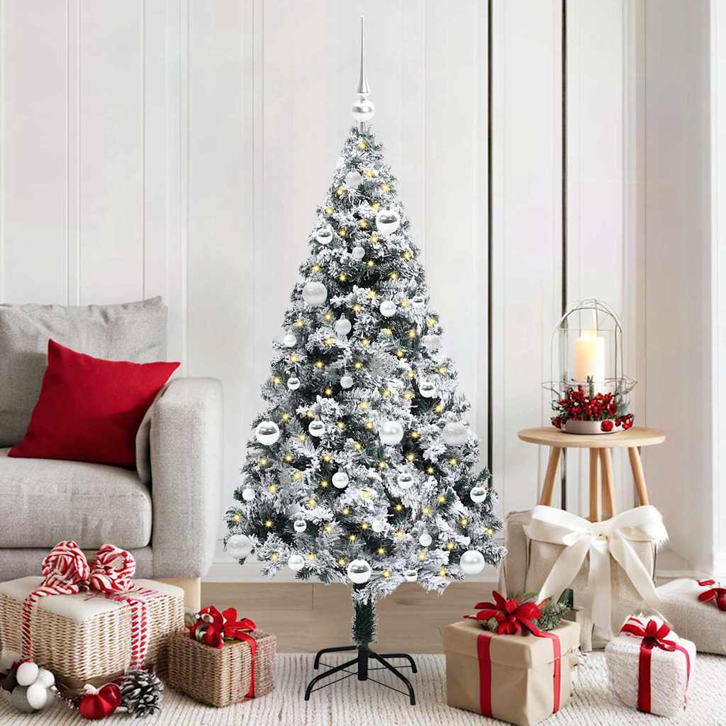 Vidaxx árbol de Navidad artificial con 150 LED blanco 150 cm PVC y acero y plástico