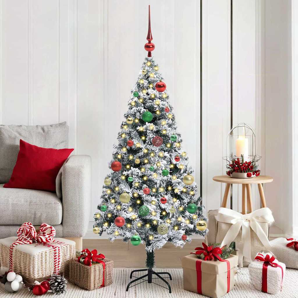Vidaxx árbol de Navidad artificial con 150 LED blanco 150 cm PVC y acero y plástico