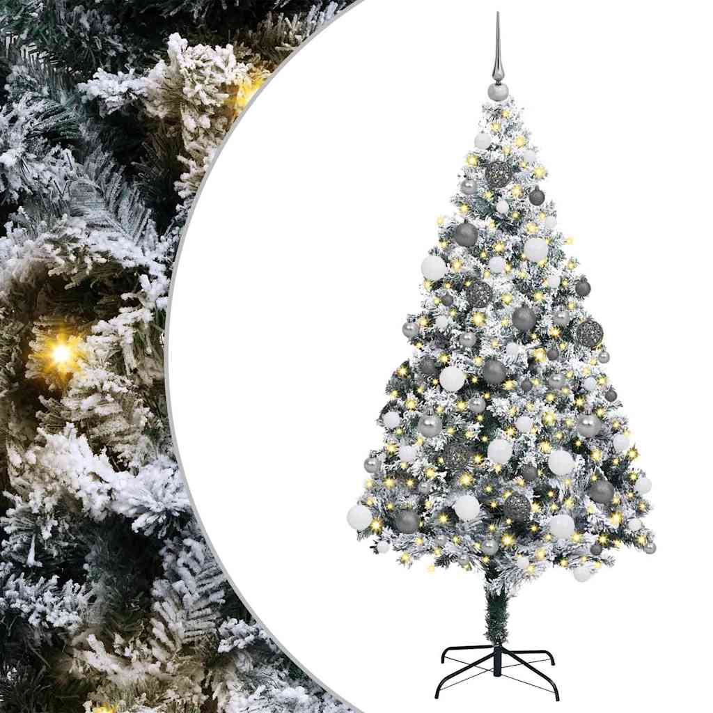 Albero di Natale artificiale Vidaxx con 300 LED bianchi 180 cm in PVC e acciaio e plastica