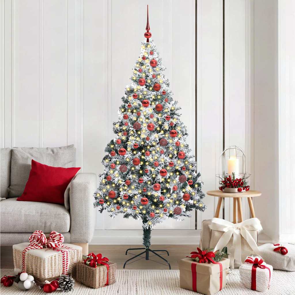 Vidaxx árbol de Navidad artificial con 300 LED blanco 180 cm PVC y acero y plástico