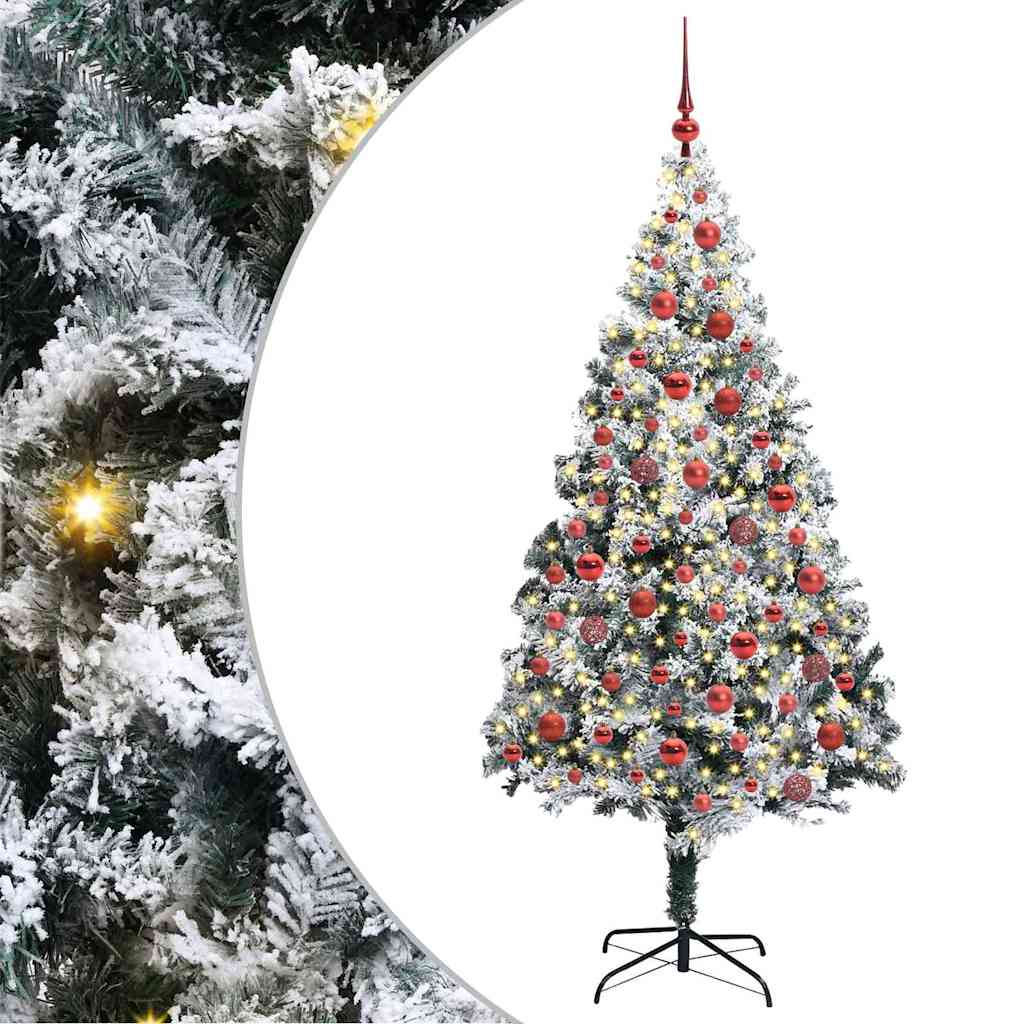 Vidaxx árbol de Navidad artificial con 300 LED blanco 180 cm PVC y acero y plástico