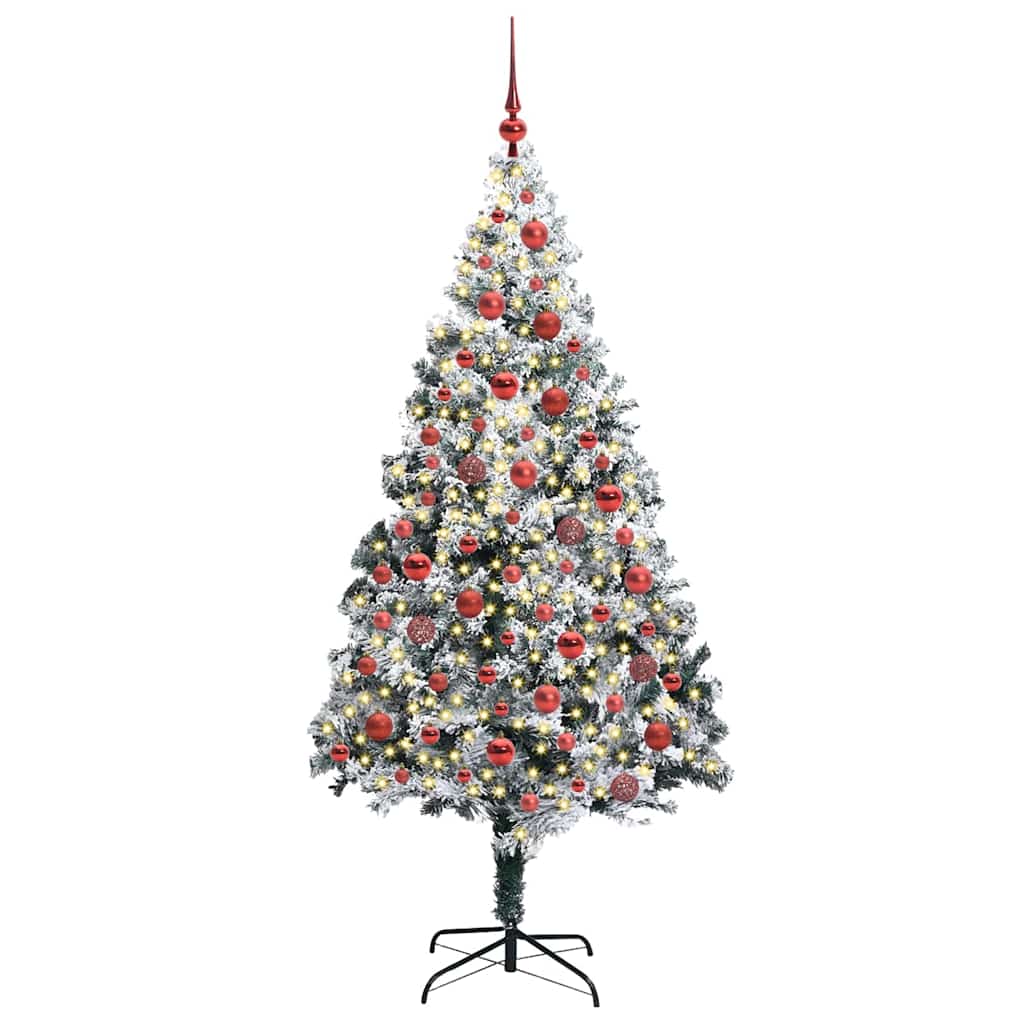 Vidaxx árbol de Navidad artificial con 300 LED blanco 180 cm PVC y acero y plástico