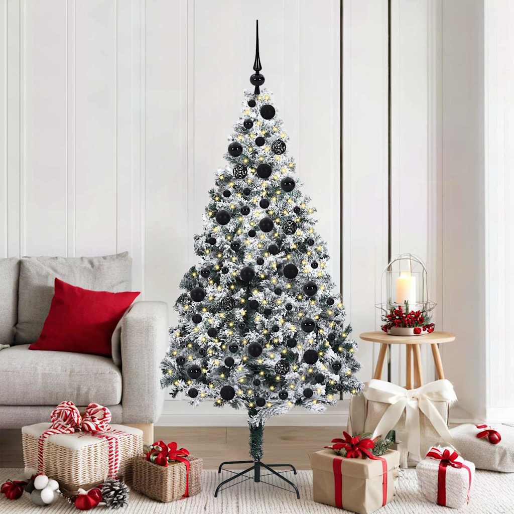 Albero di Natale artificiale Vidaxx con 300 LED bianchi 180 cm in PVC e acciaio e plastica