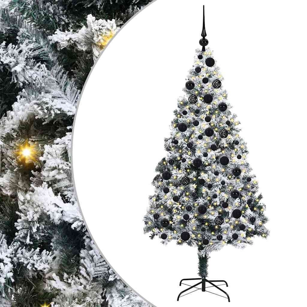 Albero di Natale artificiale Vidaxx con 300 LED bianchi 180 cm in PVC e acciaio e plastica