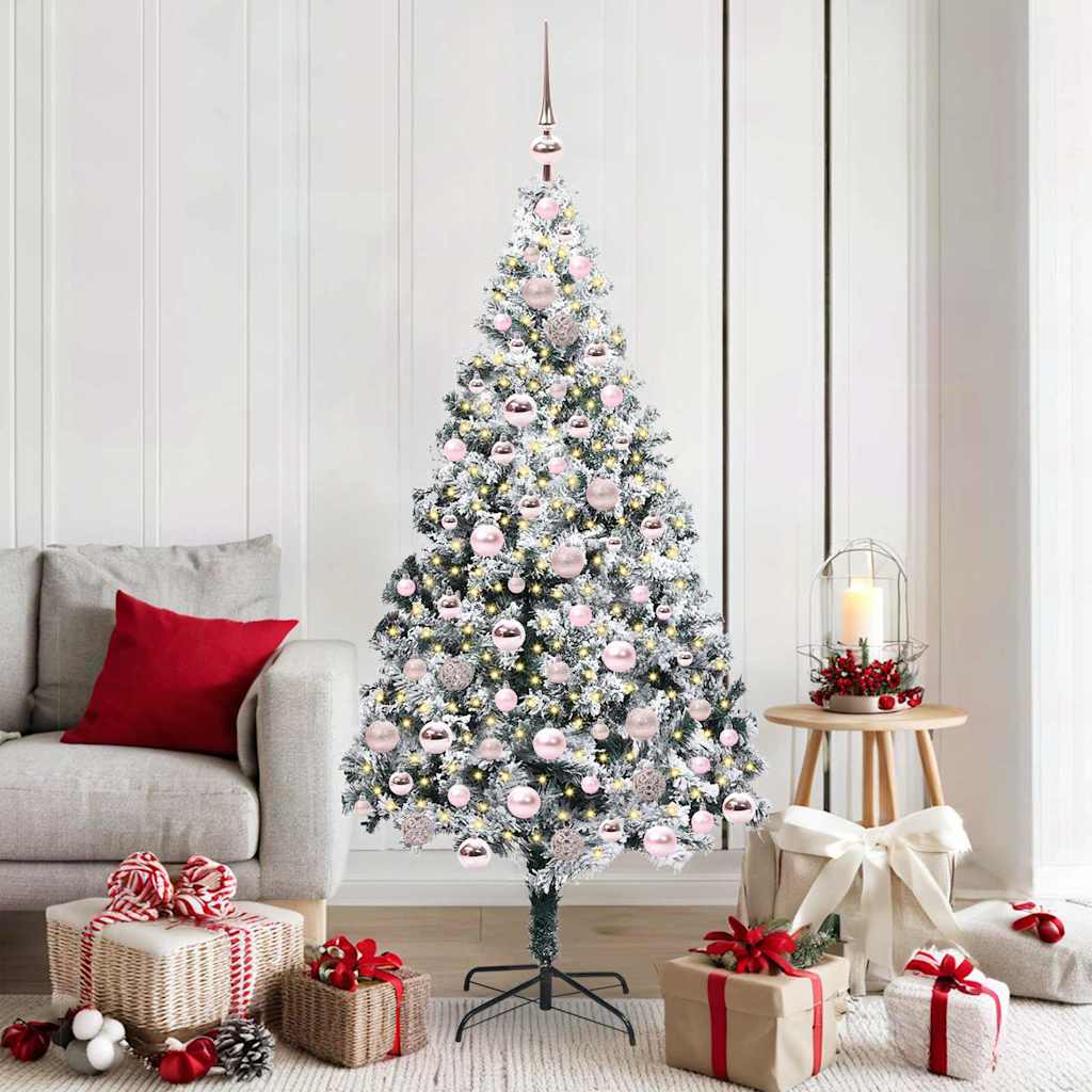 Albero di Natale artificiale Vidaxx con 300 LED bianchi 180 cm in PVC e acciaio e plastica