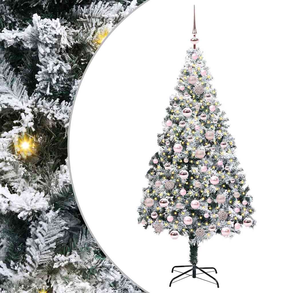 Albero di Natale artificiale Vidaxx con 300 LED bianchi 180 cm in PVC e acciaio e plastica