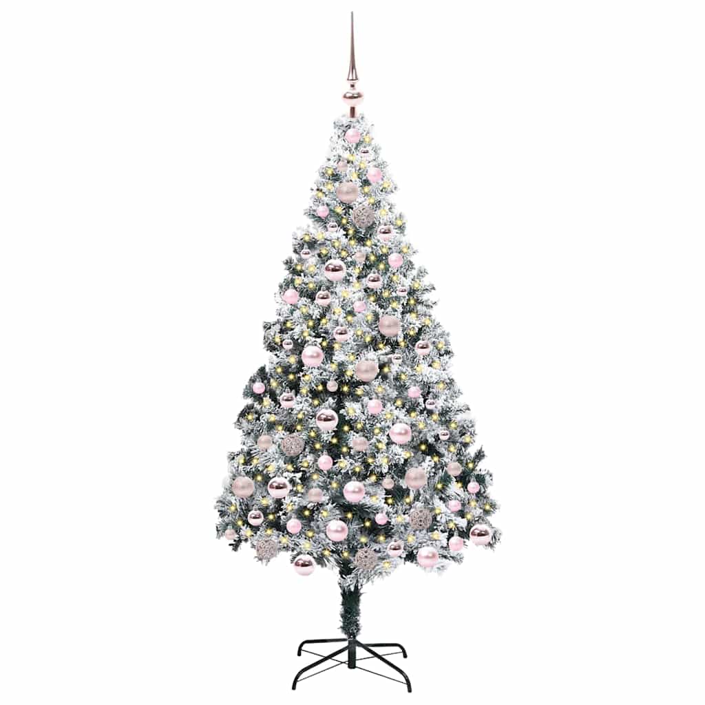 Albero di Natale artificiale Vidaxx con 300 LED bianchi 180 cm in PVC e acciaio e plastica
