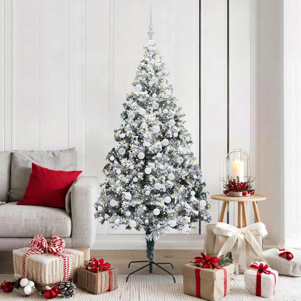 Albero di Natale artificiale Vidaxx con 300 LED bianchi 180 cm in PVC e acciaio e plastica