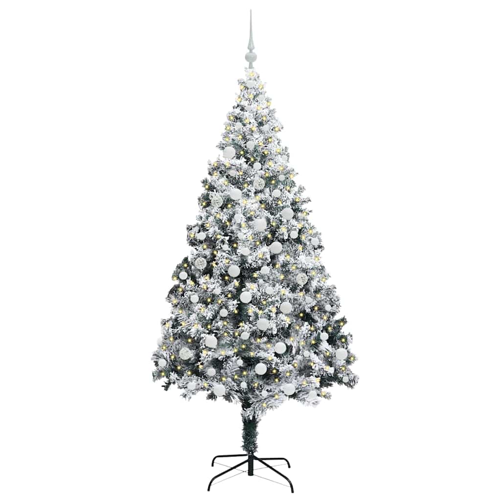 Albero di Natale artificiale Vidaxx con 300 LED bianchi 180 cm in PVC e acciaio e plastica