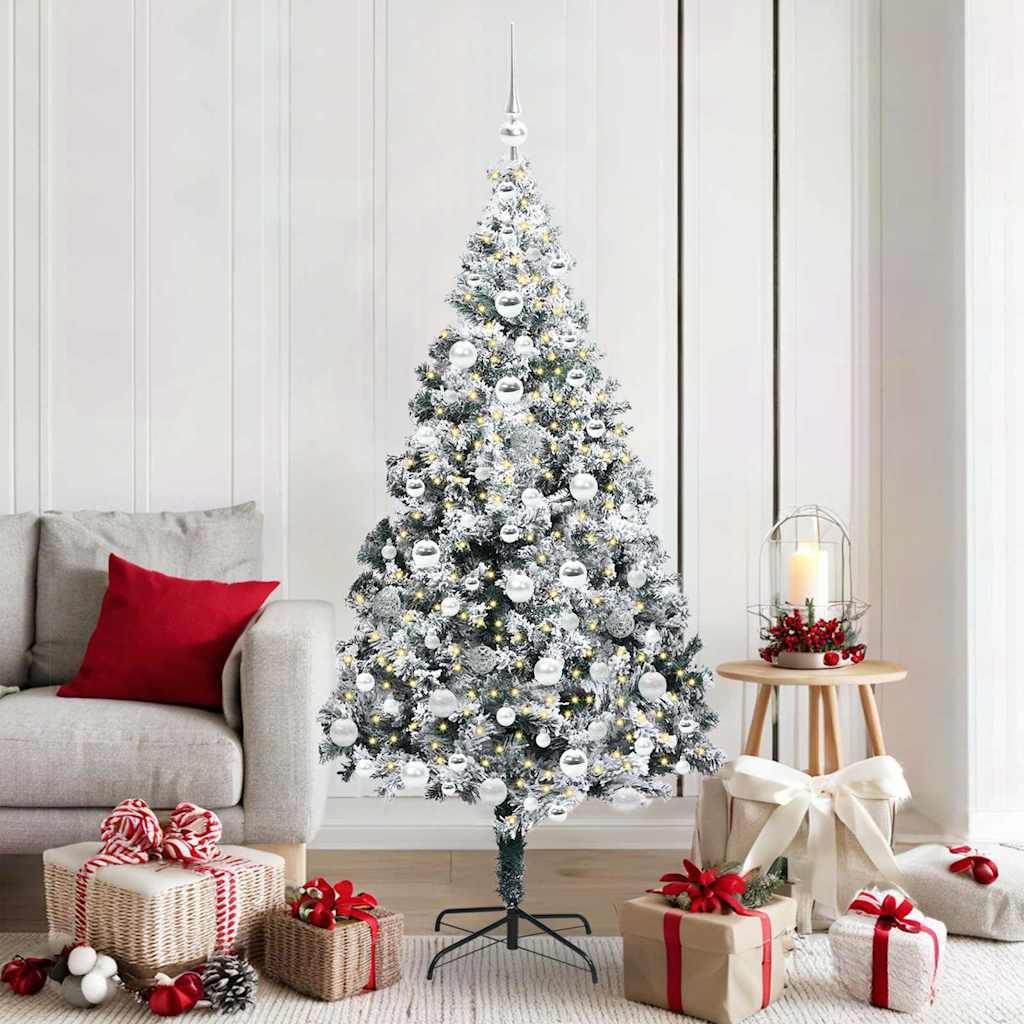 Vidaxx árbol de Navidad artificial con 300 LED blanco 180 cm PVC y acero y plástico