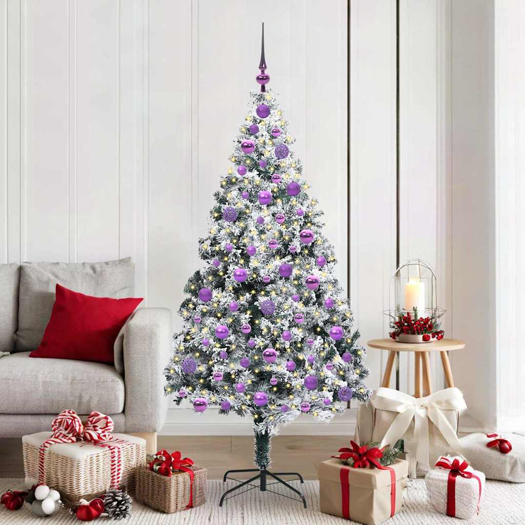 Albero di Natale artificiale Vidaxx con 300 LED bianchi 180 cm in PVC e acciaio e plastica