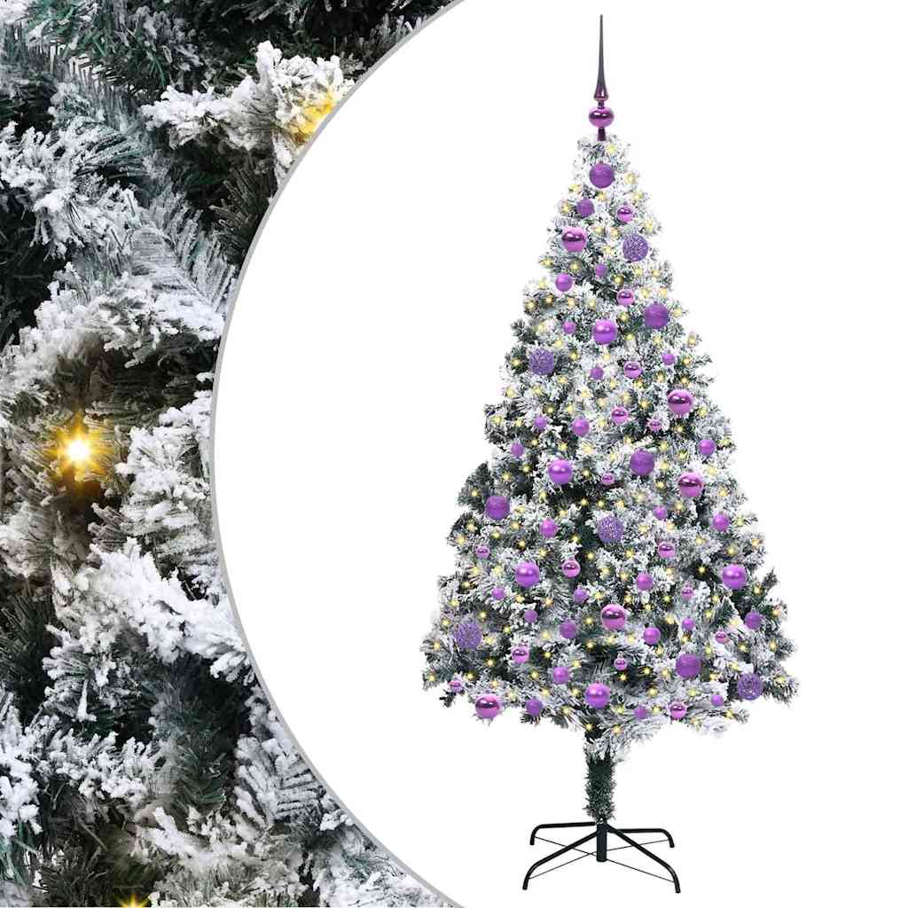 Albero di Natale artificiale Vidaxx con 300 LED bianchi 180 cm in PVC e acciaio e plastica