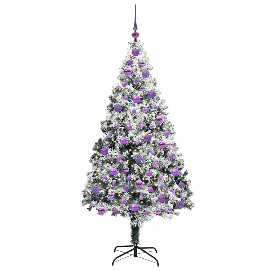Albero di Natale artificiale Vidaxx con 300 LED bianchi 180 cm in PVC e acciaio e plastica