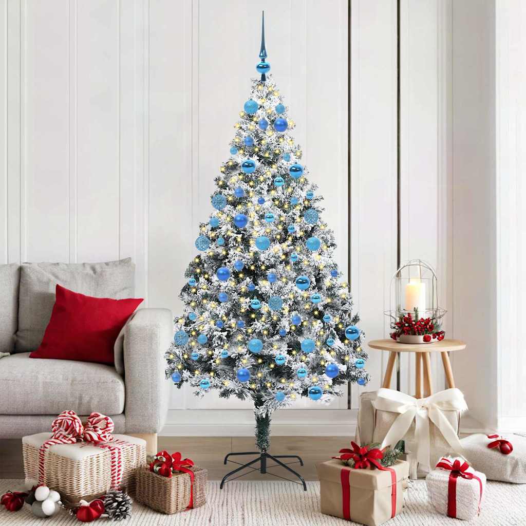 Albero di Natale artificiale Vidaxx con 300 LED bianchi 180 cm in PVC e acciaio e plastica