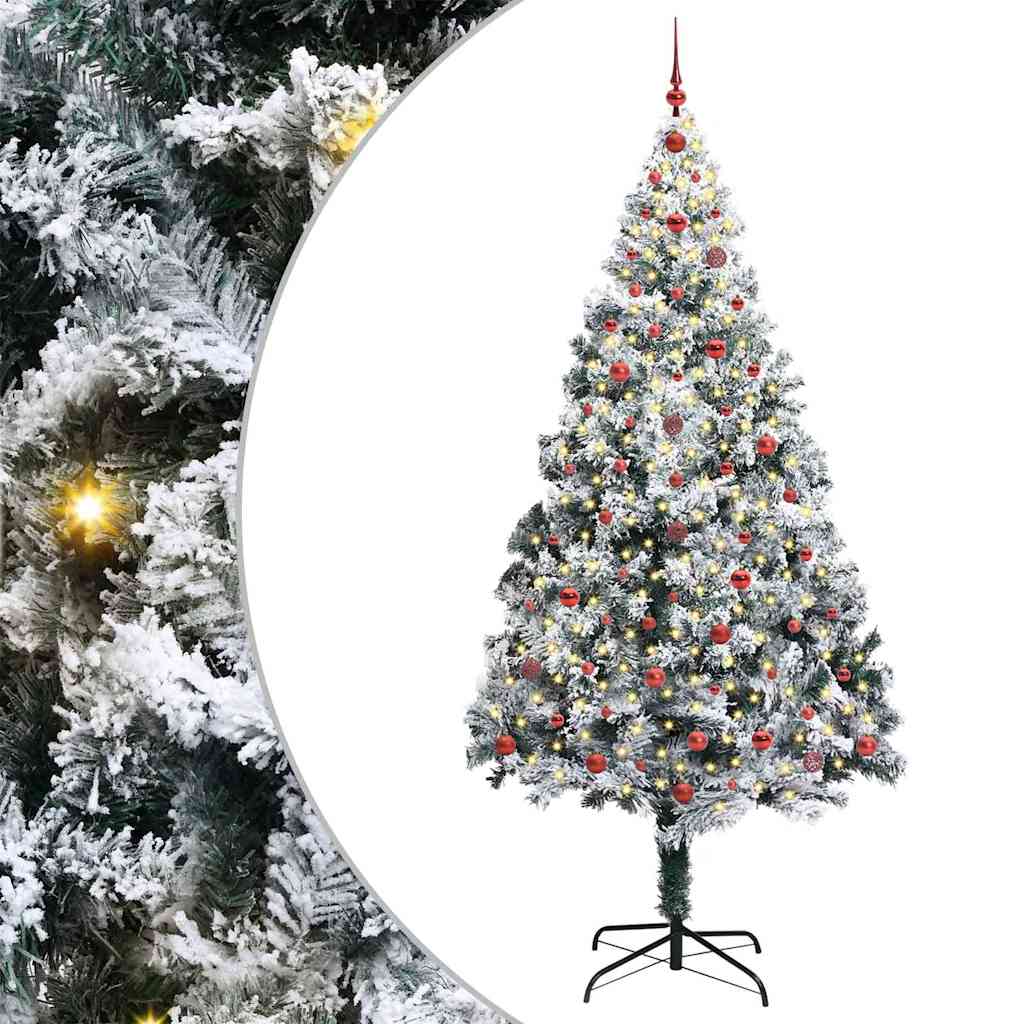 Albero di Natale artificiale Vidaxx con 300 LED bianchi 240 cm PVC e acciaio e plastica