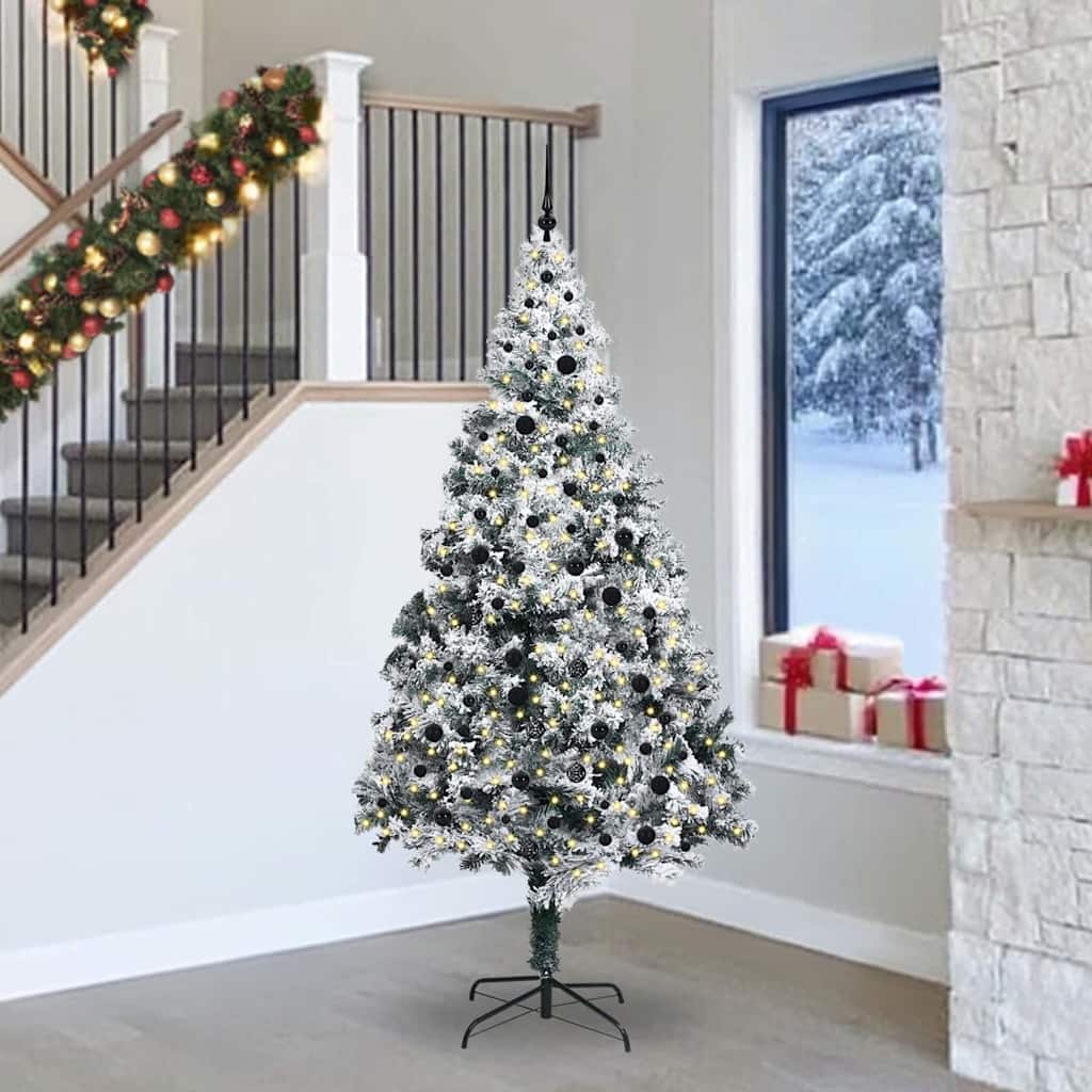 Albero di Natale artificiale Vidaxx con 300 LED bianchi 240 cm PVC e acciaio e plastica