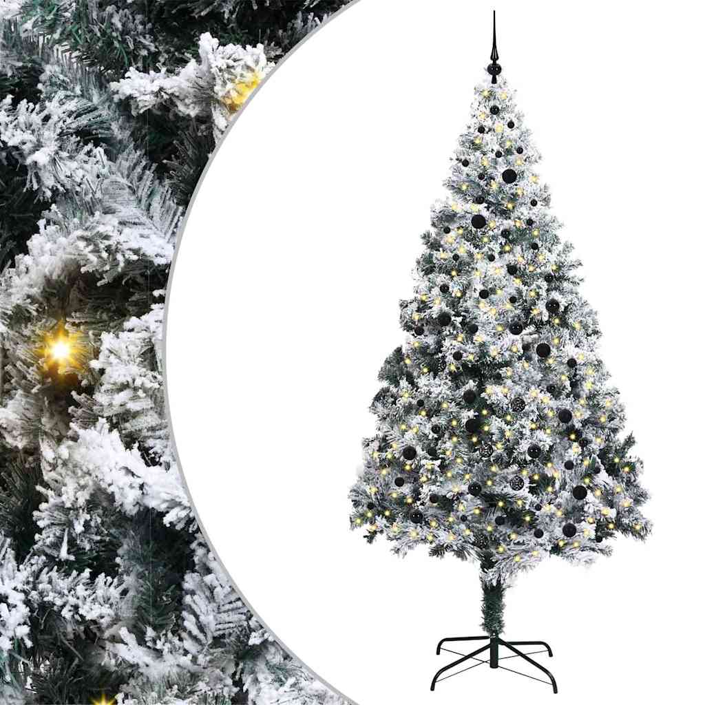 Albero di Natale artificiale Vidaxx con 300 LED bianchi 240 cm PVC e acciaio e plastica