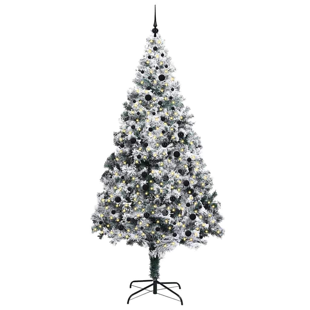 Albero di Natale artificiale Vidaxx con 300 LED bianchi 240 cm PVC e acciaio e plastica