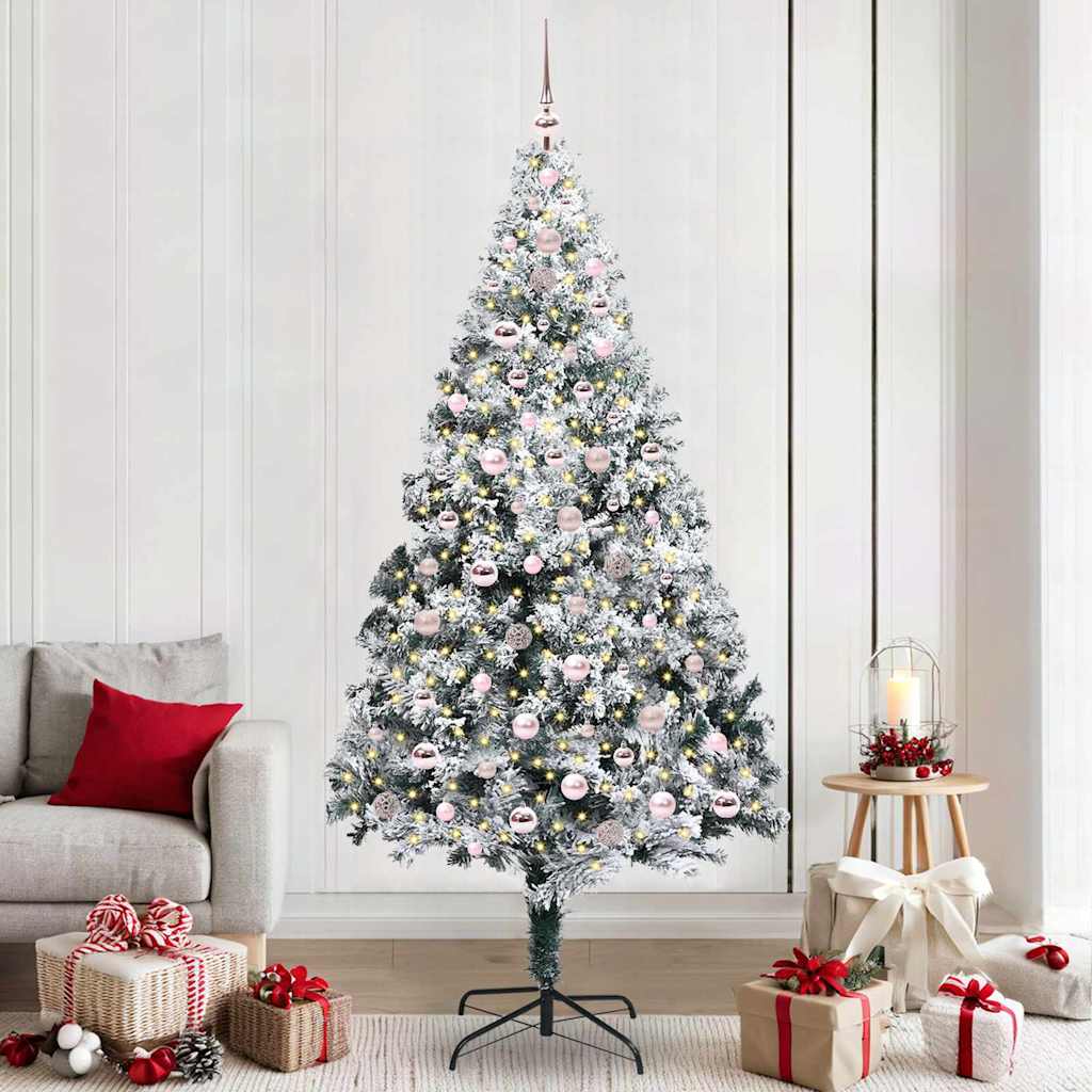 Albero di Natale artificiale Vidaxx con 300 LED bianchi 240 cm PVC e acciaio e plastica