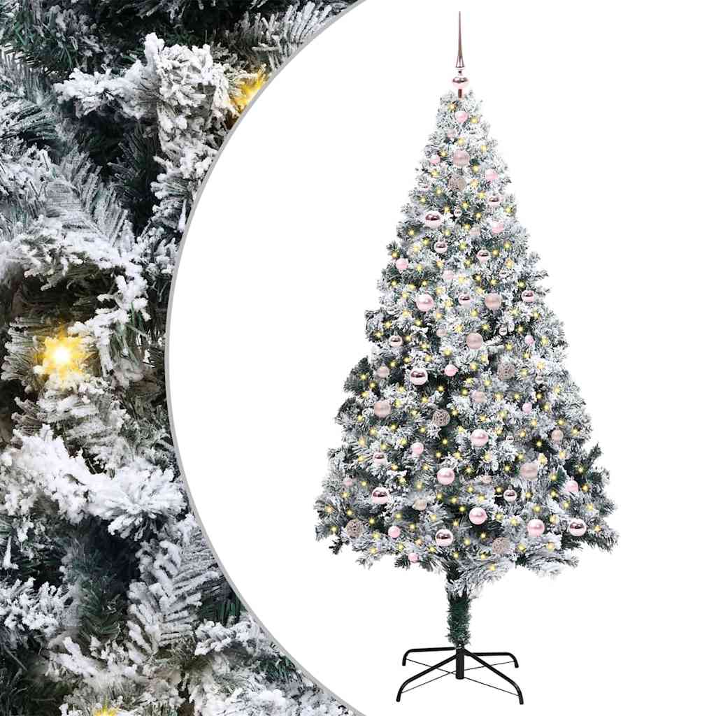 Albero di Natale artificiale Vidaxx con 300 LED bianchi 240 cm PVC e acciaio e plastica