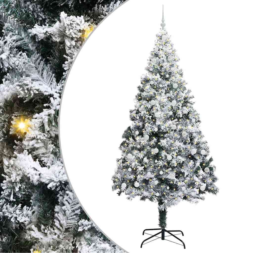Albero di Natale artificiale Vidaxx con 300 LED bianchi 240 cm PVC e acciaio e plastica