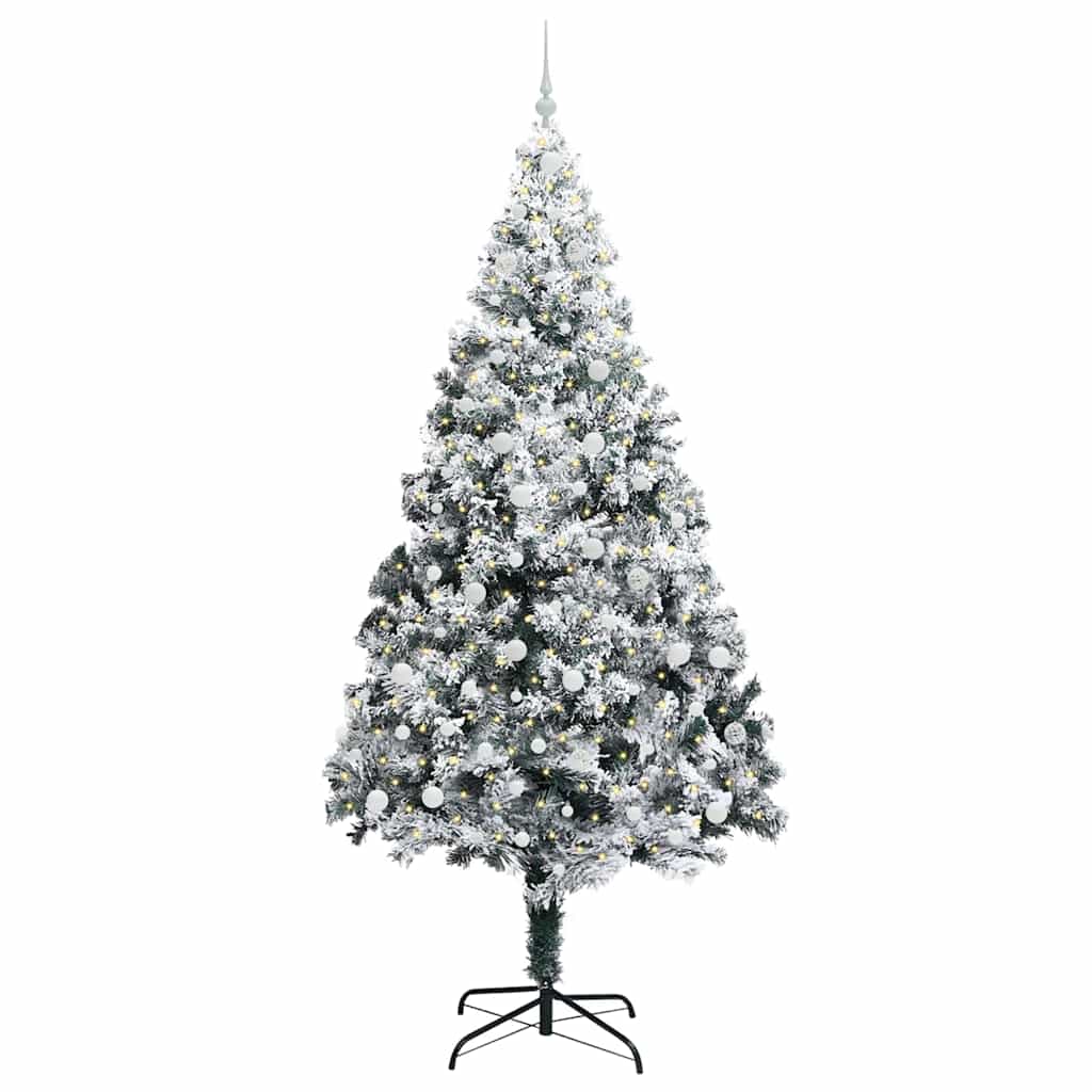 Albero di Natale artificiale Vidaxx con 300 LED bianchi 240 cm PVC e acciaio e plastica