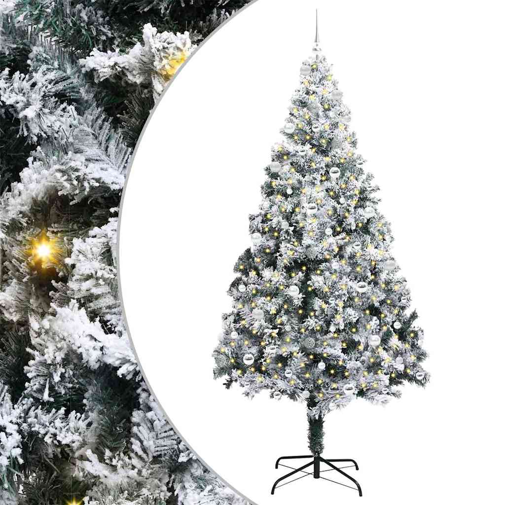 Albero di Natale artificiale Vidaxx con 300 LED bianchi 240 cm PVC e acciaio e plastica