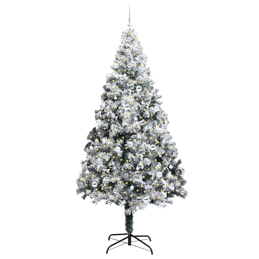 Albero di Natale artificiale Vidaxx con 300 LED bianchi 240 cm PVC e acciaio e plastica