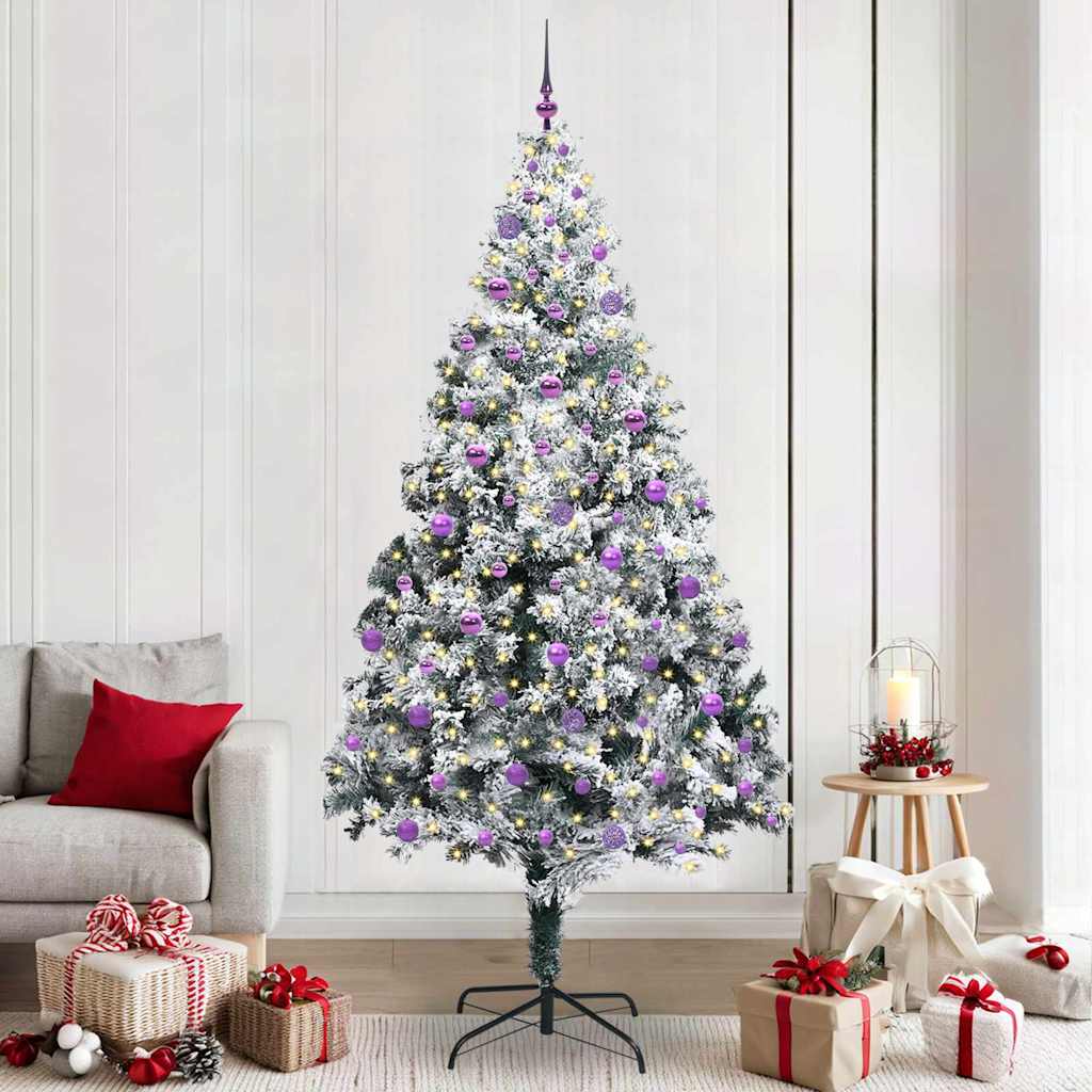 Albero di Natale artificiale Vidaxx con 300 LED bianchi 240 cm PVC e acciaio e plastica