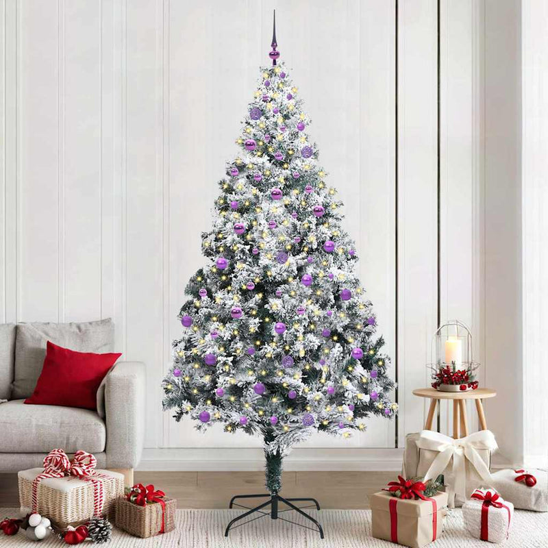 Albero di Natale artificiale Vidaxx con 300 LED bianchi 240 cm PVC e acciaio e plastica