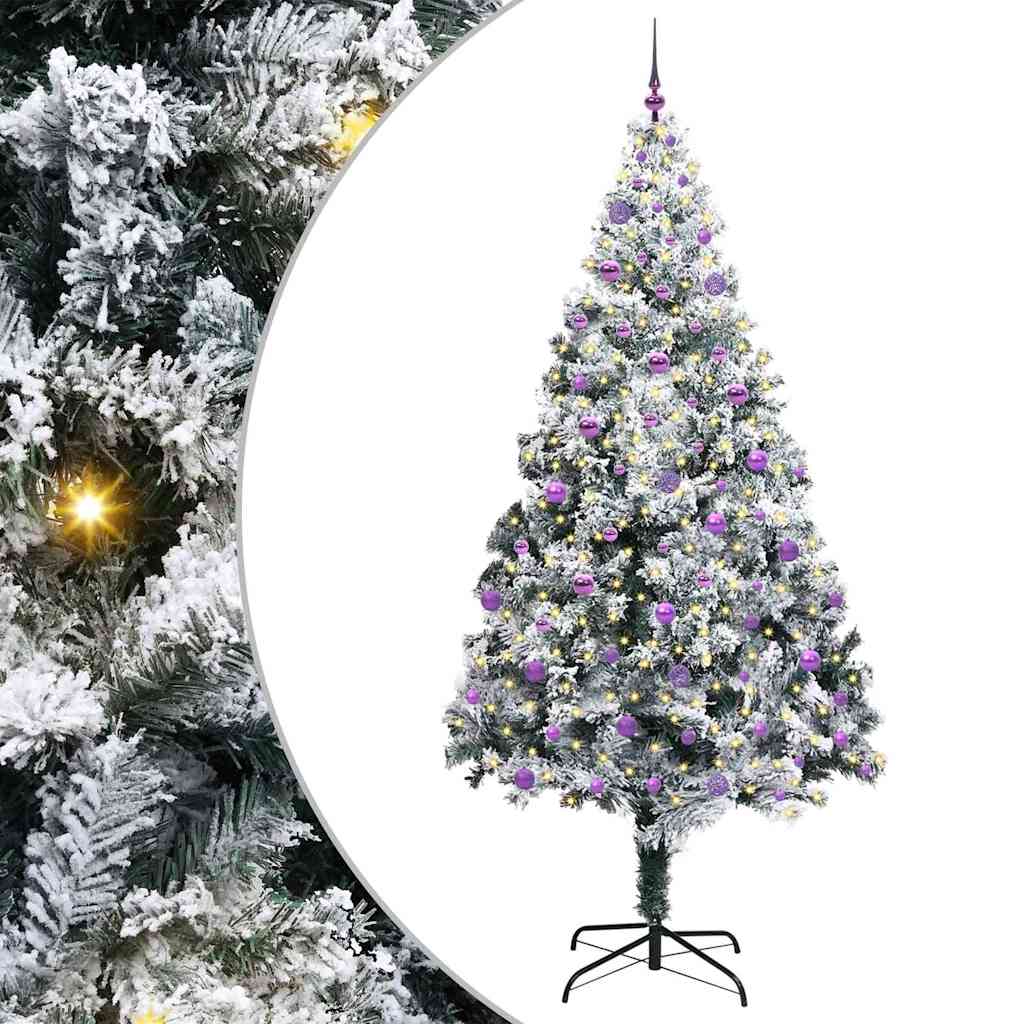 Albero di Natale artificiale Vidaxx con 300 LED bianchi 240 cm PVC e acciaio e plastica