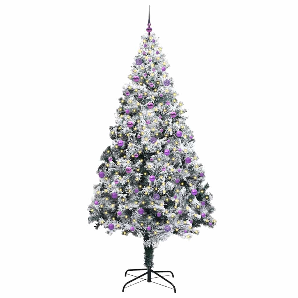 Albero di Natale artificiale Vidaxx con 300 LED bianchi 240 cm PVC e acciaio e plastica