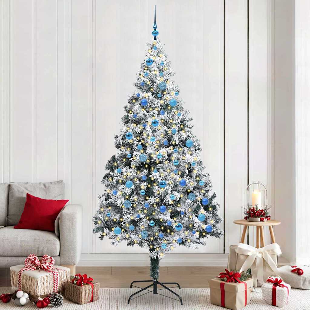 Albero di Natale artificiale Vidaxx con 300 LED bianchi 240 cm PVC e acciaio e plastica