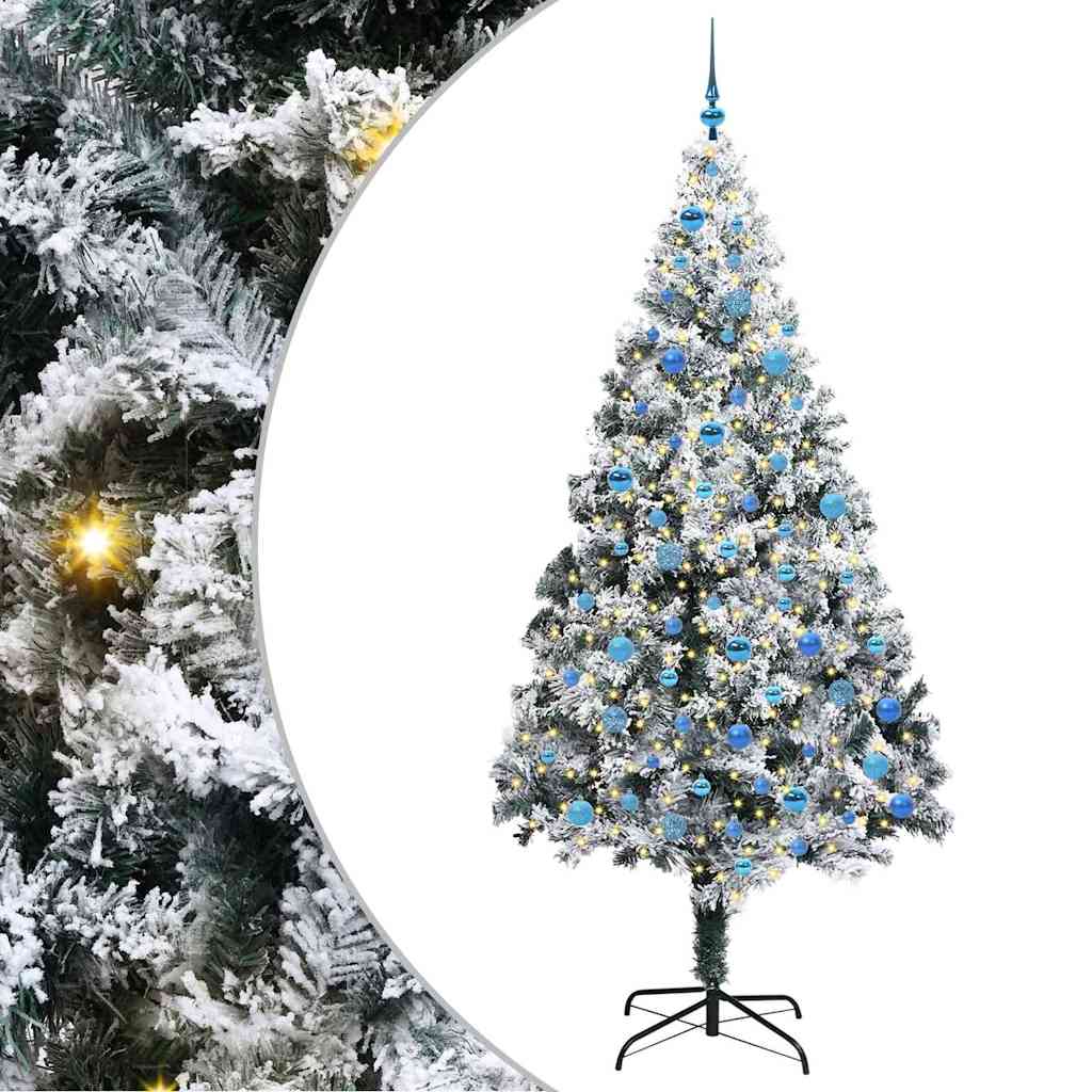 Albero di Natale artificiale Vidaxx con 300 LED bianchi 240 cm PVC e acciaio e plastica