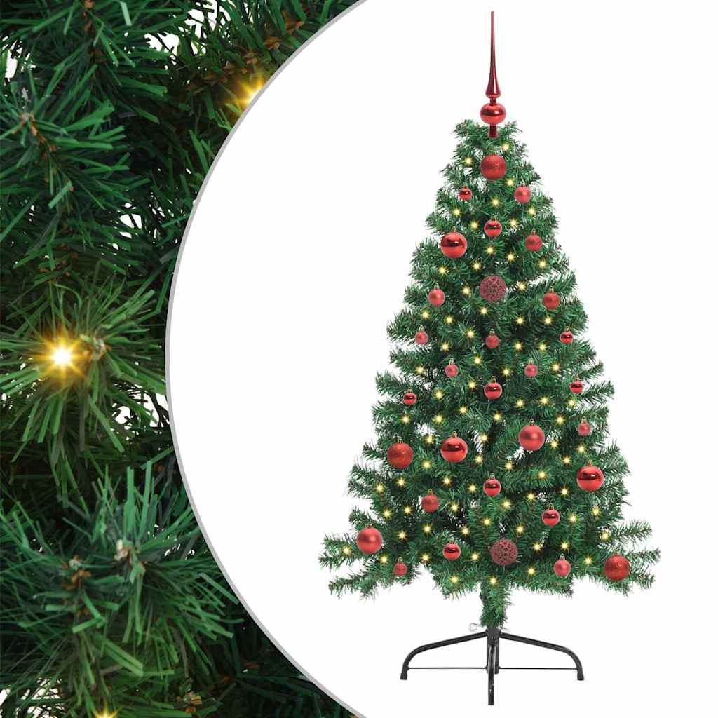 Vidaxx albero di Natale artificiale preilluminato con 150 LED verde 120 cm in PVC