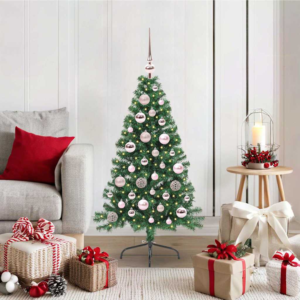 Vidaxx albero di Natale artificiale preilluminato con 150 LED verde 120 cm in PVC