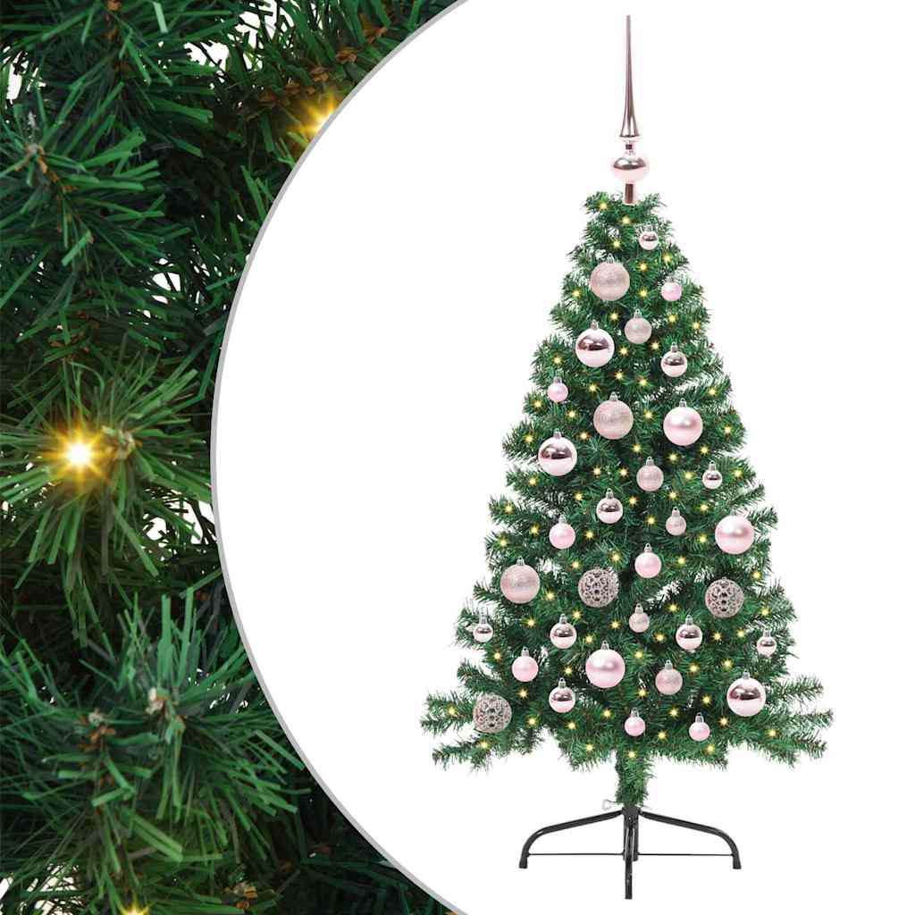 Vidaxl kunstmatig voorverlicht kerstboom met 150 led groen 120 cm pvc