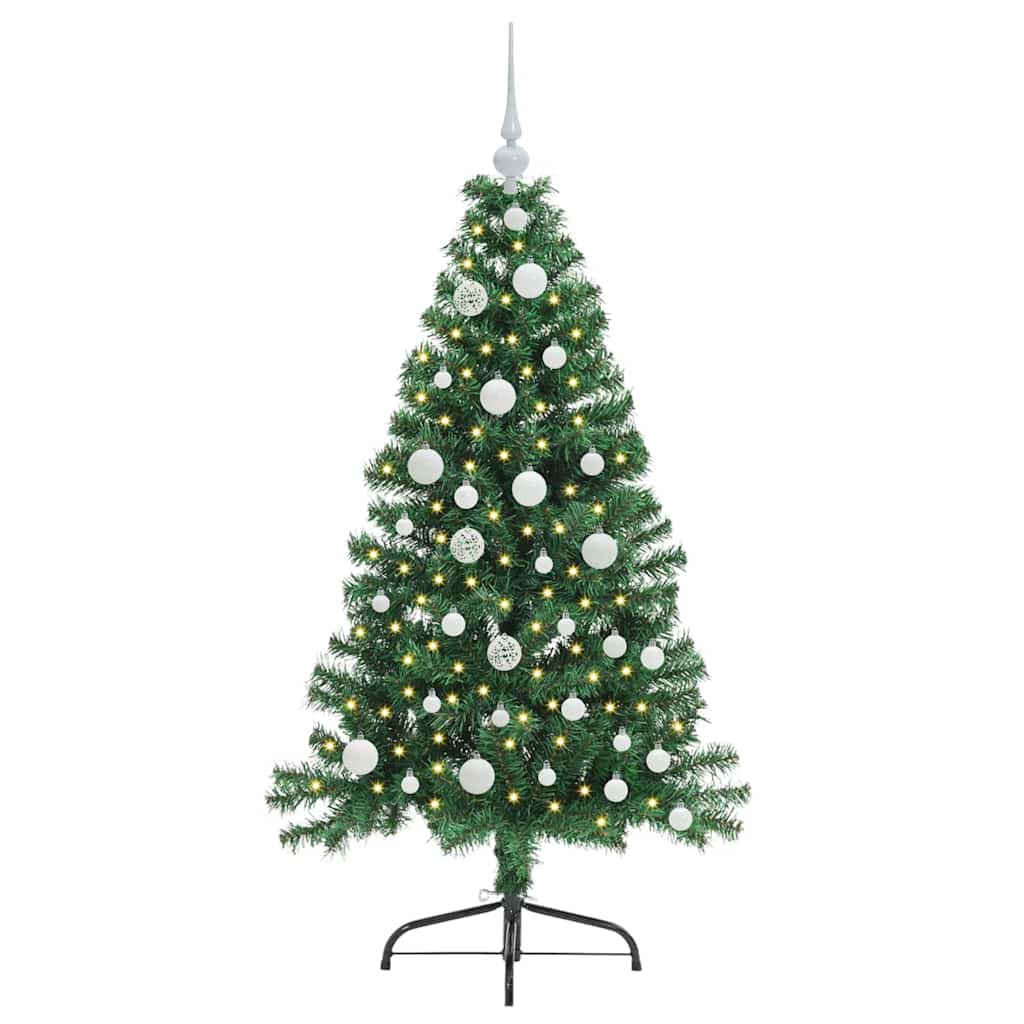 Vidaxl kunstmatig voorverlicht kerstboom met 150 led groen 120 cm pvc