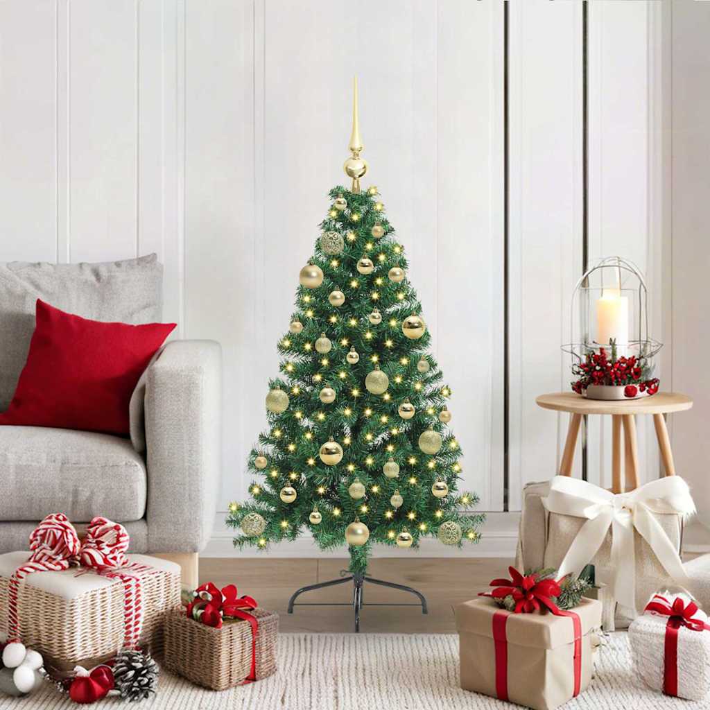 Vidaxx árbol de Navidad artificial preiluminado con 150 LED verde 120 cm PVC