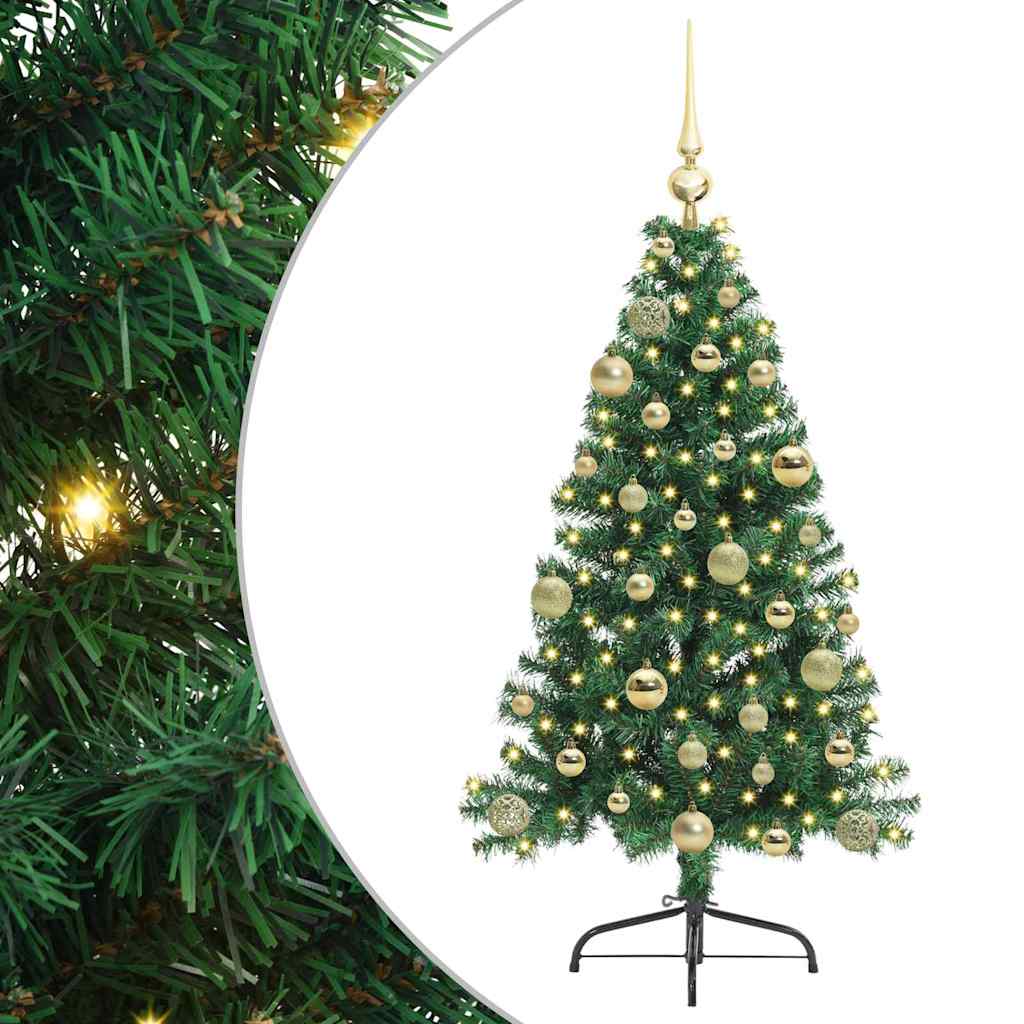 Vidaxx árbol de Navidad artificial preiluminado con 150 LED verde 120 cm PVC